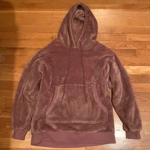 Plush hoodie sweatshirt